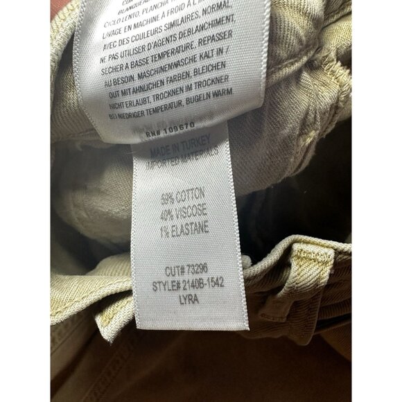 Citizens of Humanity Lyra Wide Leg Crop Raw Hem In Porcini Tan Size 28 - Picture 6 of 12